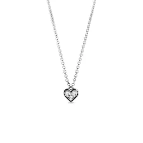 0.60 TCW Round Moissanite Diamond Heart Shaped Pendent Necklace