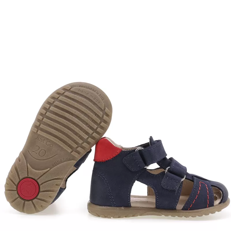 (2437-25) Emel navy closed sandals