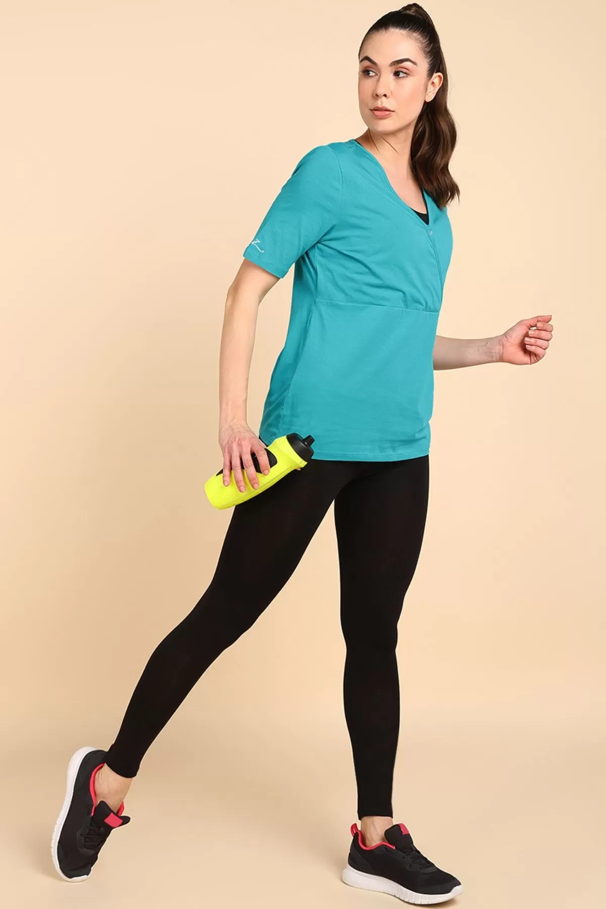 247 Zactive™ Sea Green Zipless Maternity Feeding Top