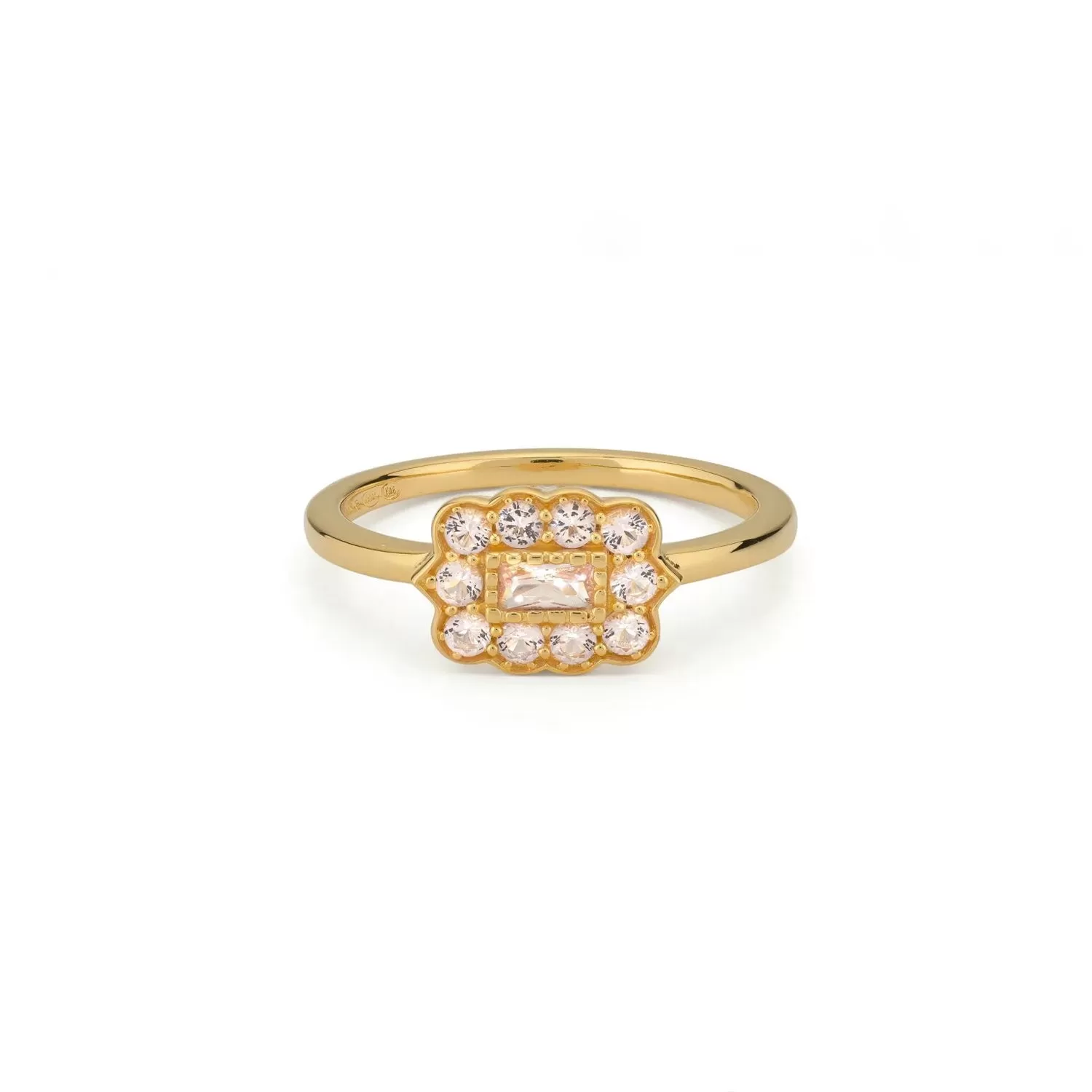 24Kae Pink CZ Ring, Gold