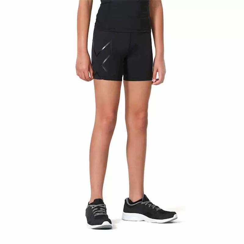 2XU Girls Core Compression 1/2 Shorts - Black