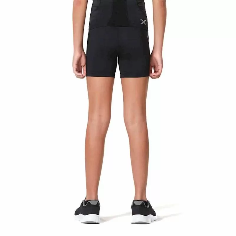 2XU Girls Core Compression 1/2 Shorts - Black