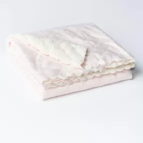 A Soft Idea Nana Quilted Plush Baby Blanket Pink