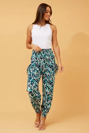 ABSTRACT PRINT BOHO HAREM PANTS