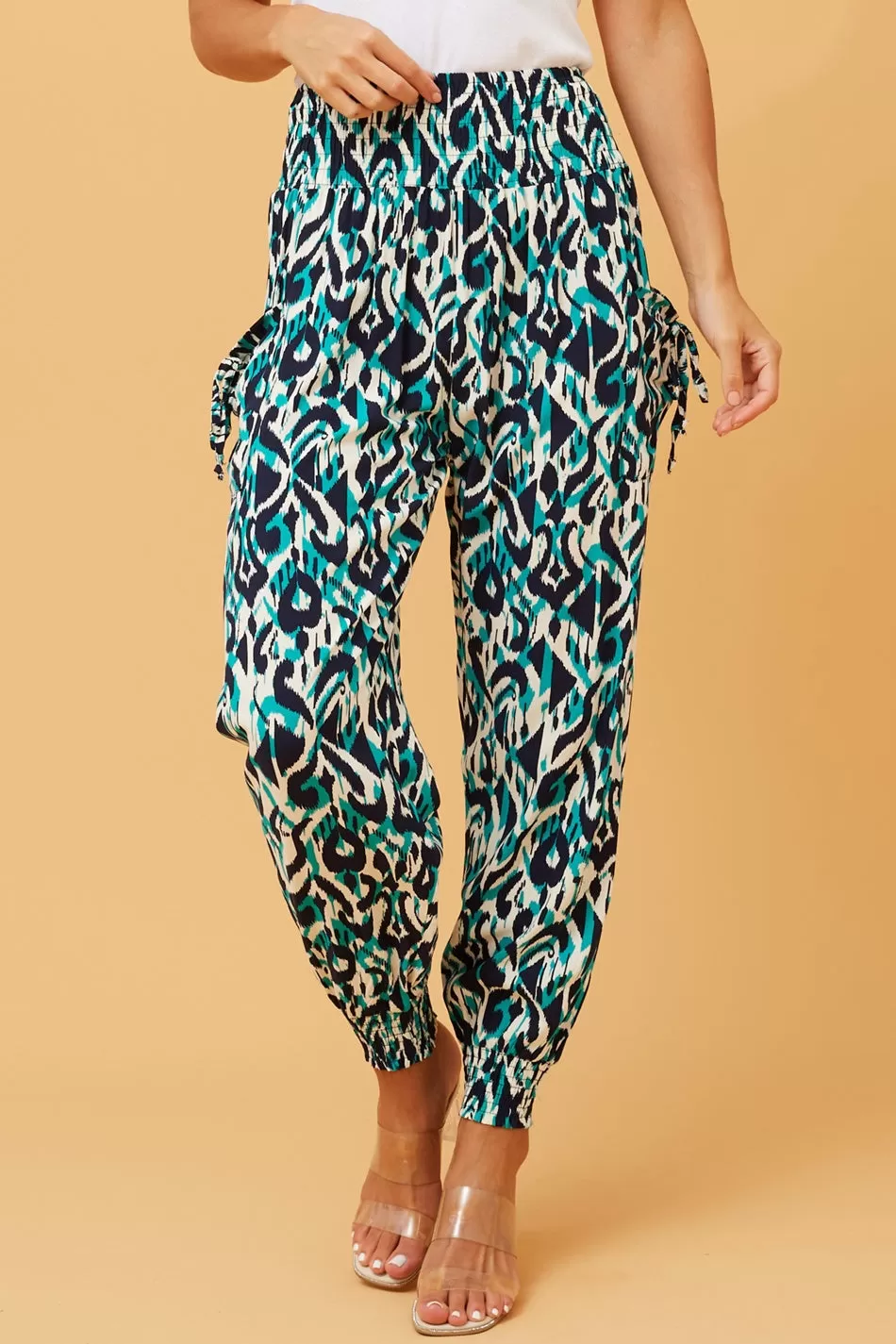 ABSTRACT PRINT BOHO HAREM PANTS