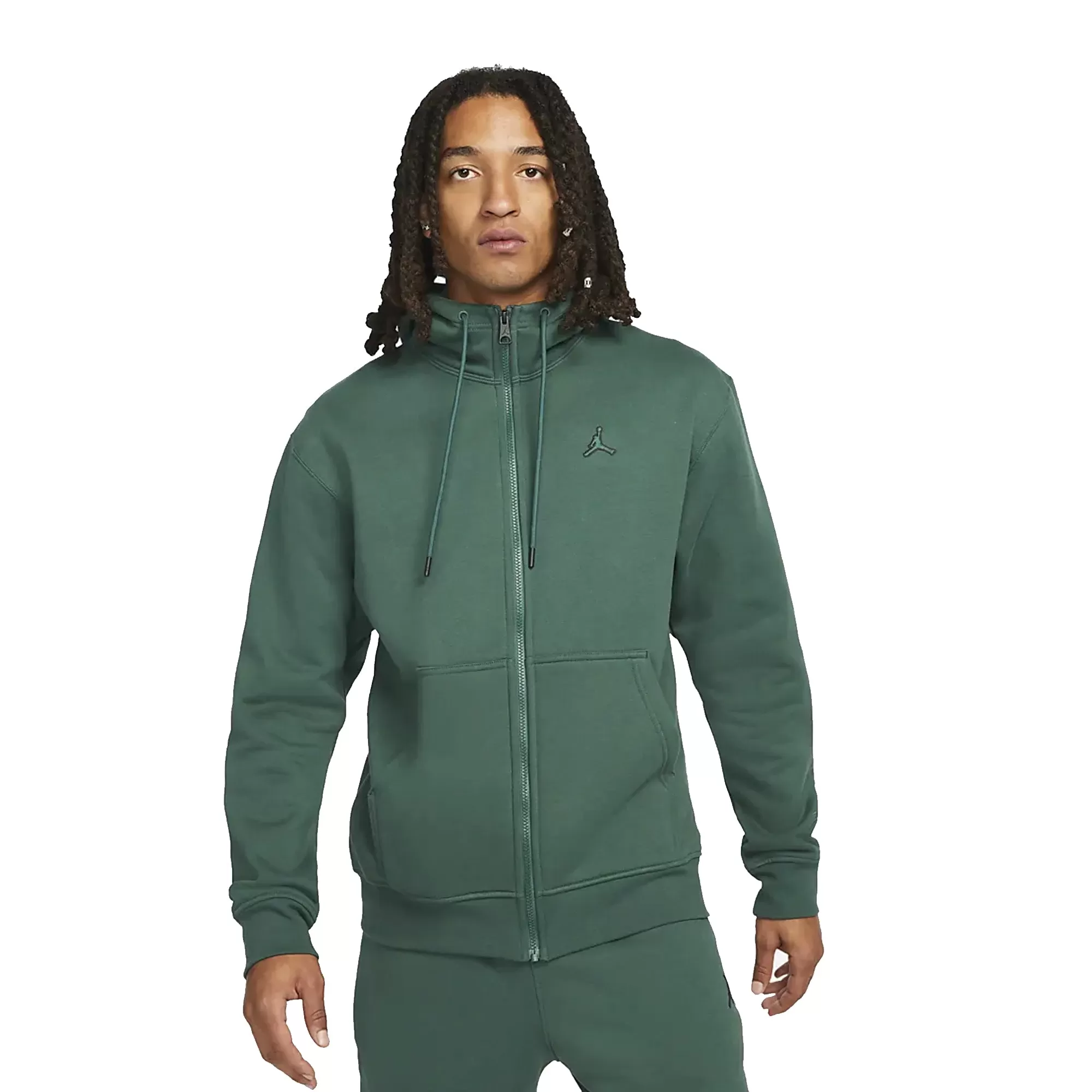 Air Jordan Mens Fleece Full-Zip Hoodie 'Noble Green'