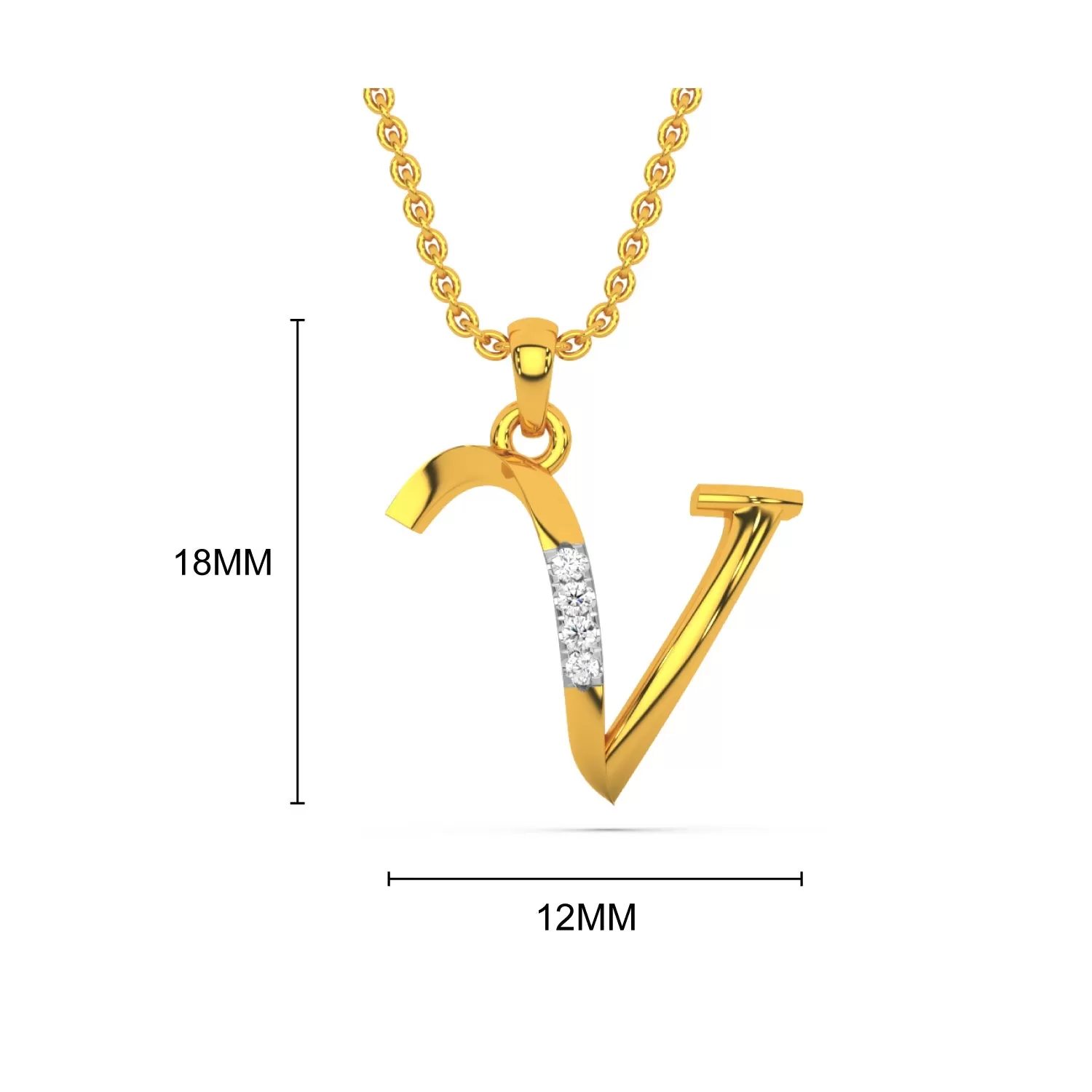 Alphabet V Pendant