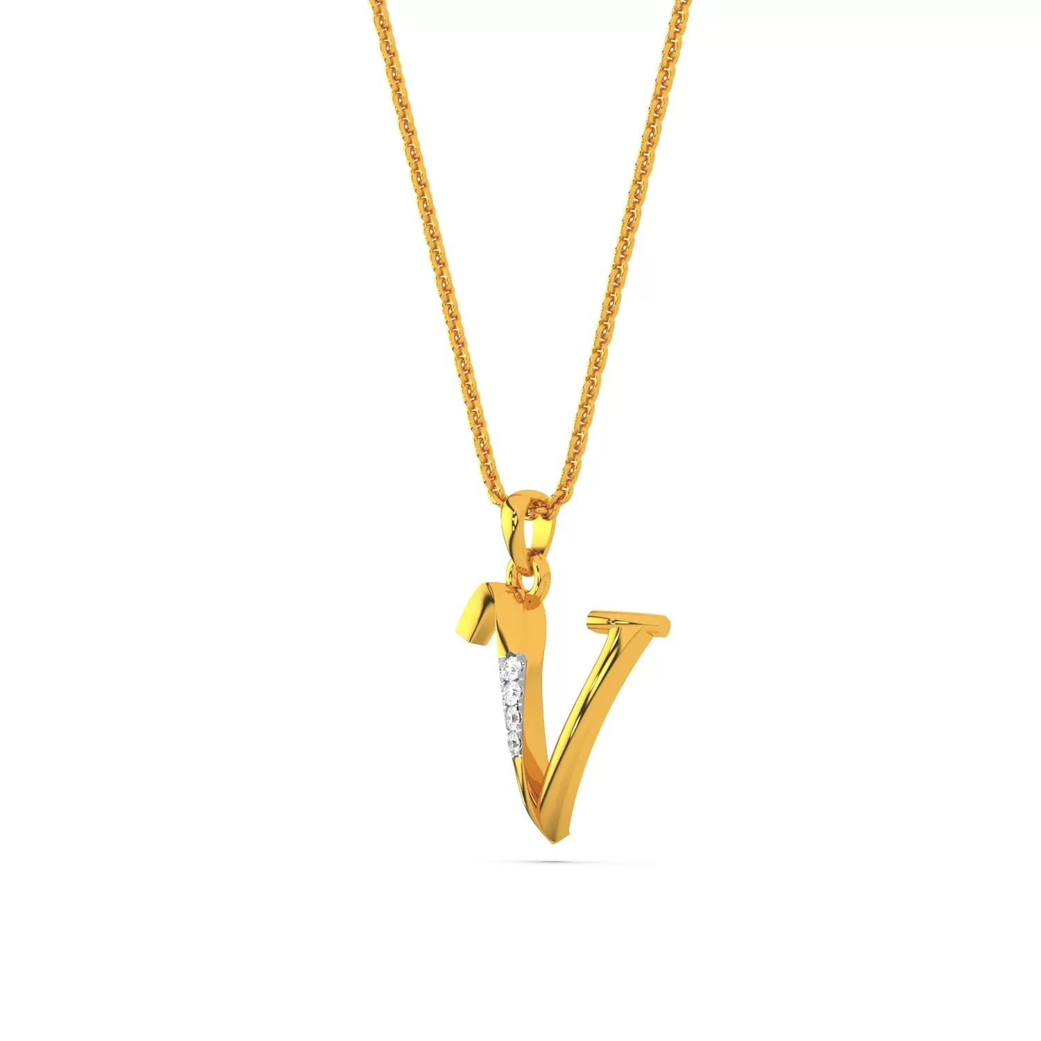 Alphabet V Pendant