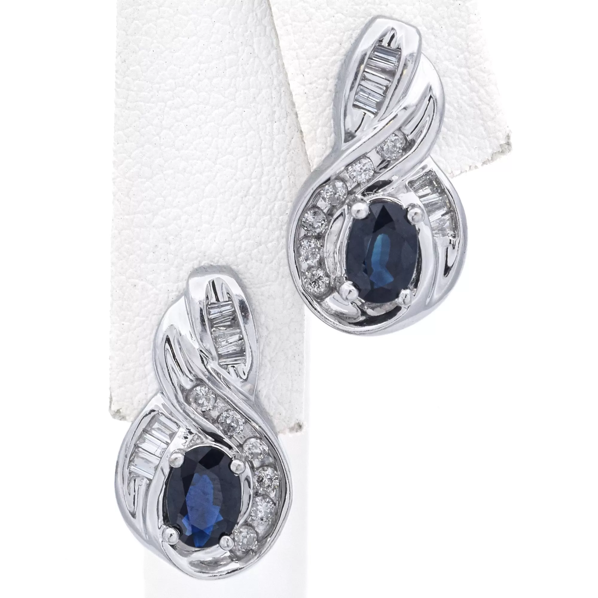 Alwand Vahan 14K White Gold Sapphire & 0.40 TCW Diamond Stud Earrings