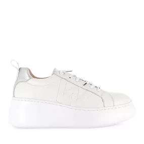 AMALI A-2632 - OFF WHITE/SILVER LEATHER