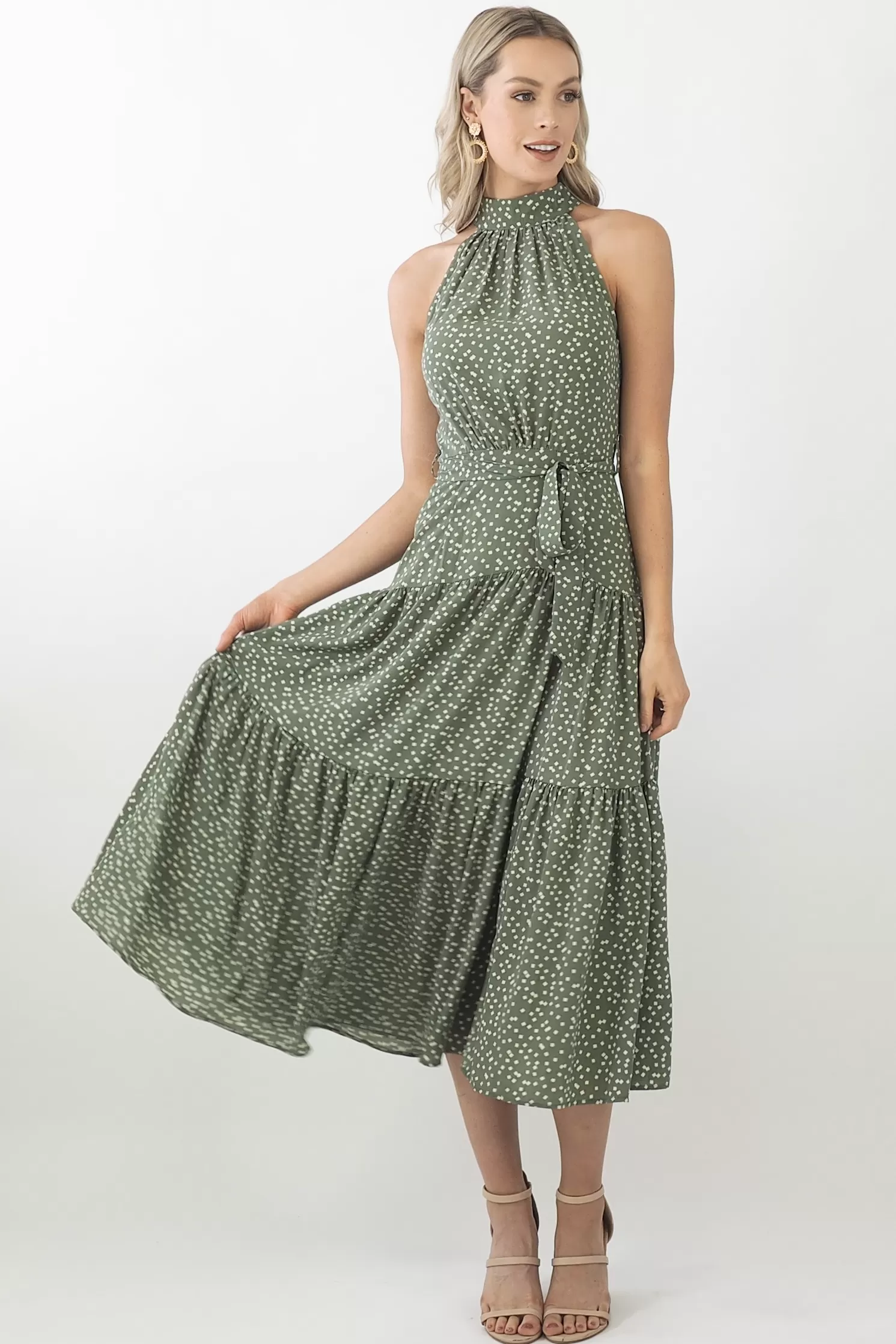 Amelia Maxi Dress- Dusty Green