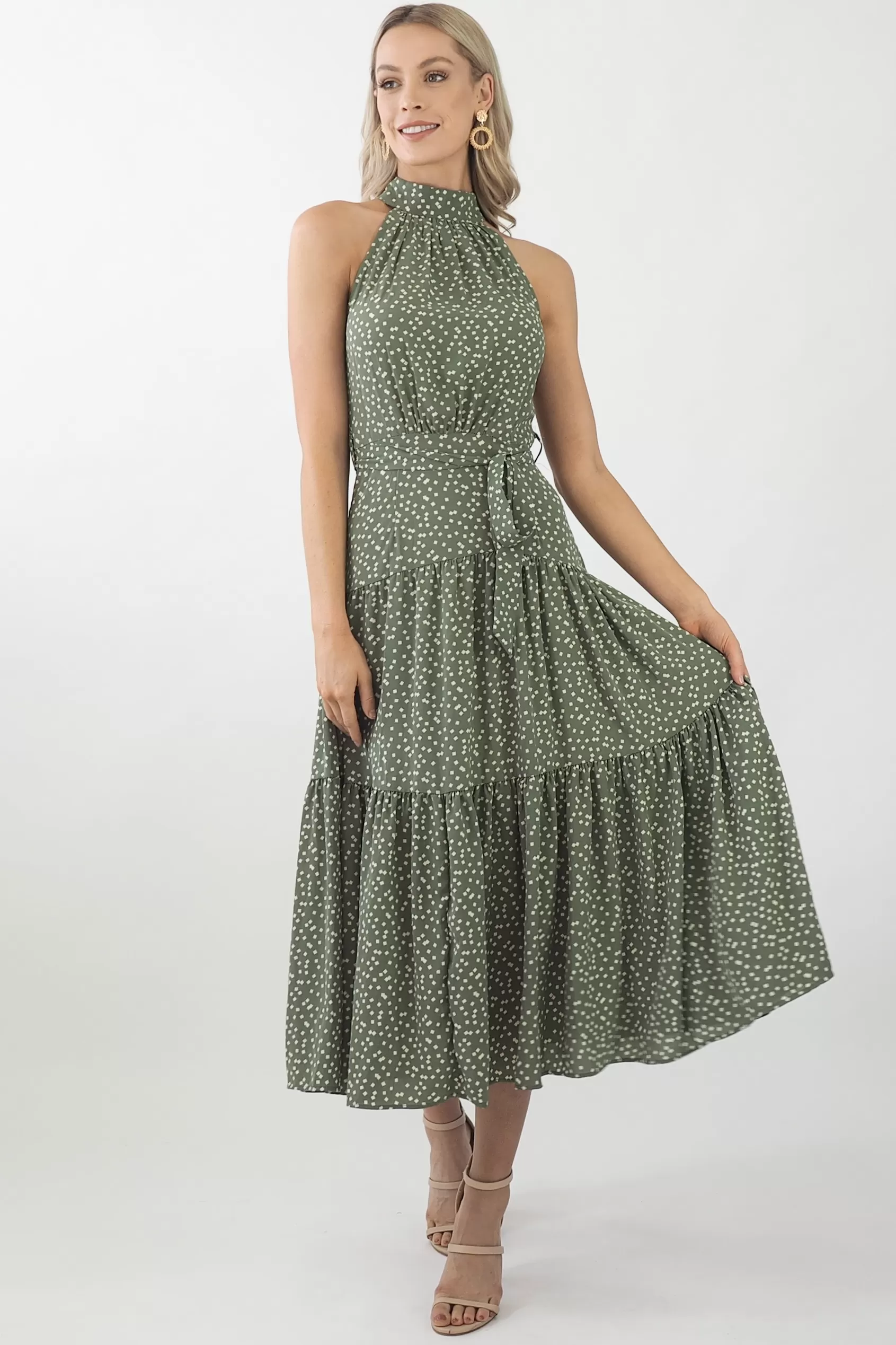 Amelia Maxi Dress- Dusty Green