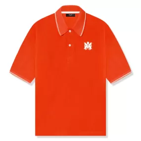 Amiri Solid Short Sleeve Orange Polo Shirt