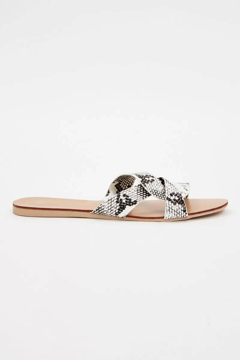 Animal Print Flat Slides