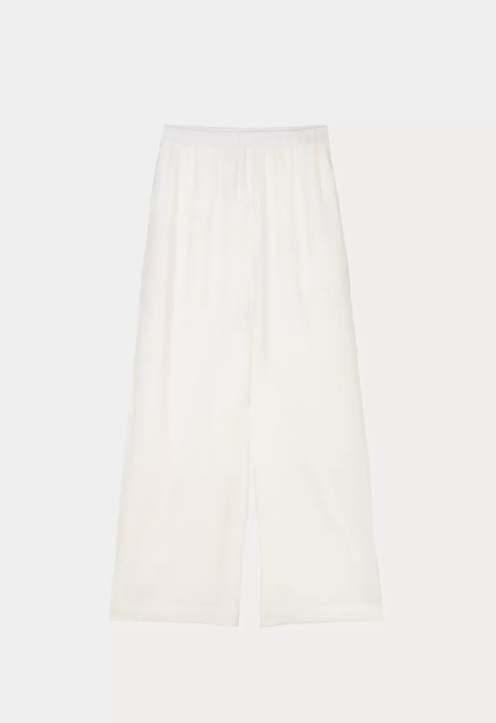 Ankle Length Textured Solid Pants