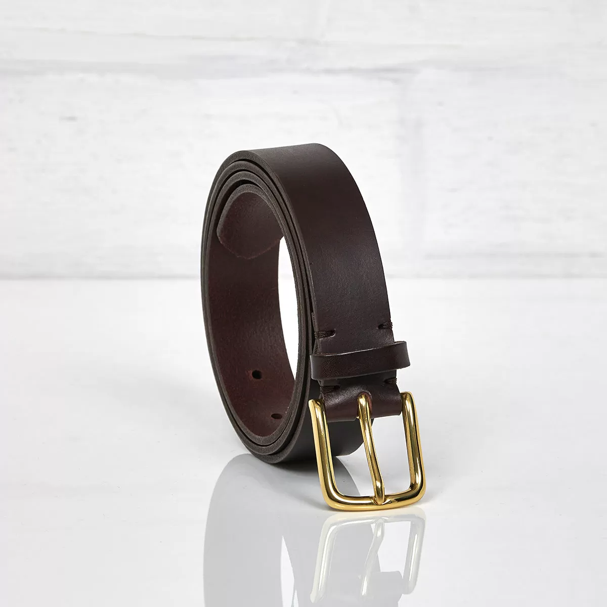 Awling Walnut Brown & Polished Brass Foster Belt