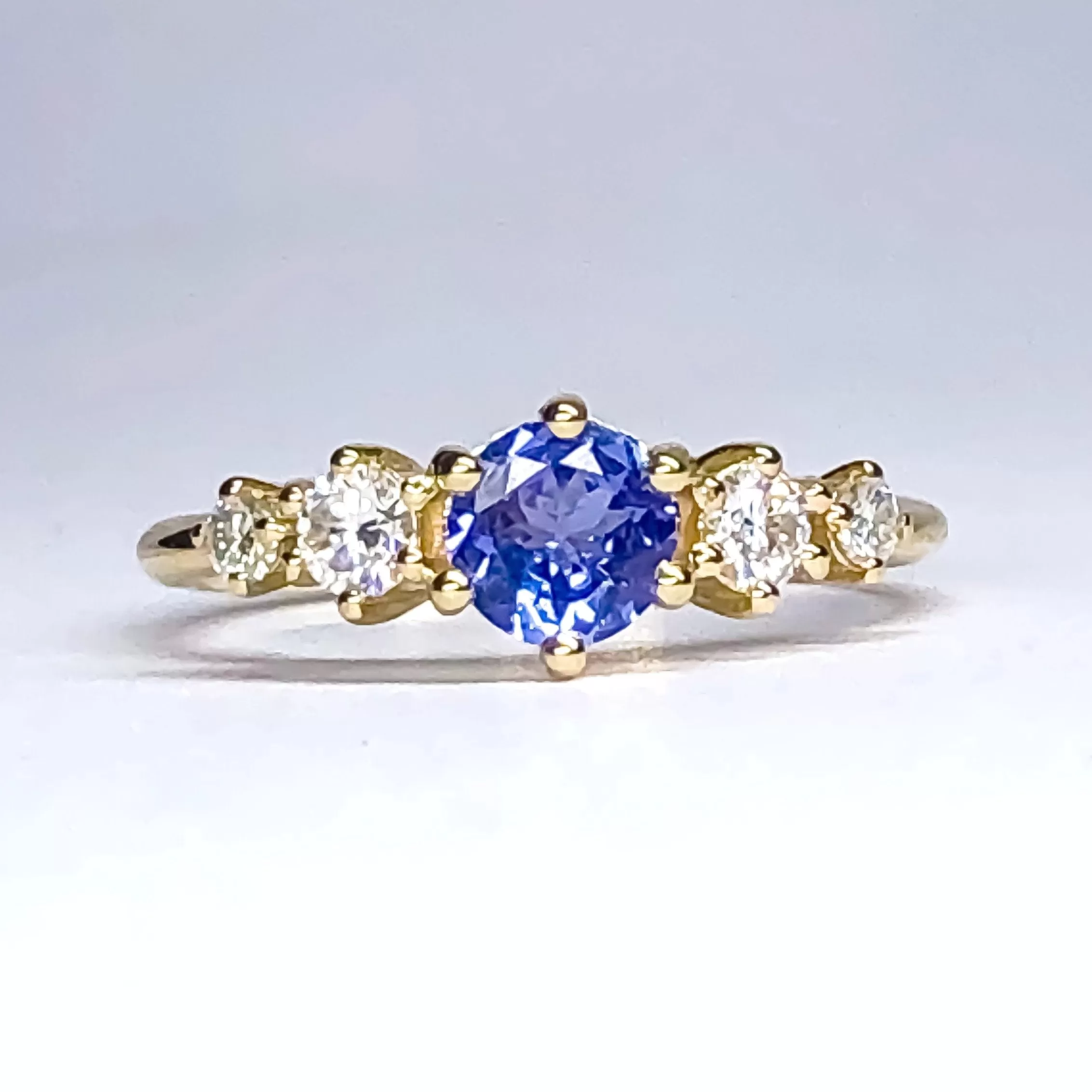 Betty Tanzanite Mossanite Ring