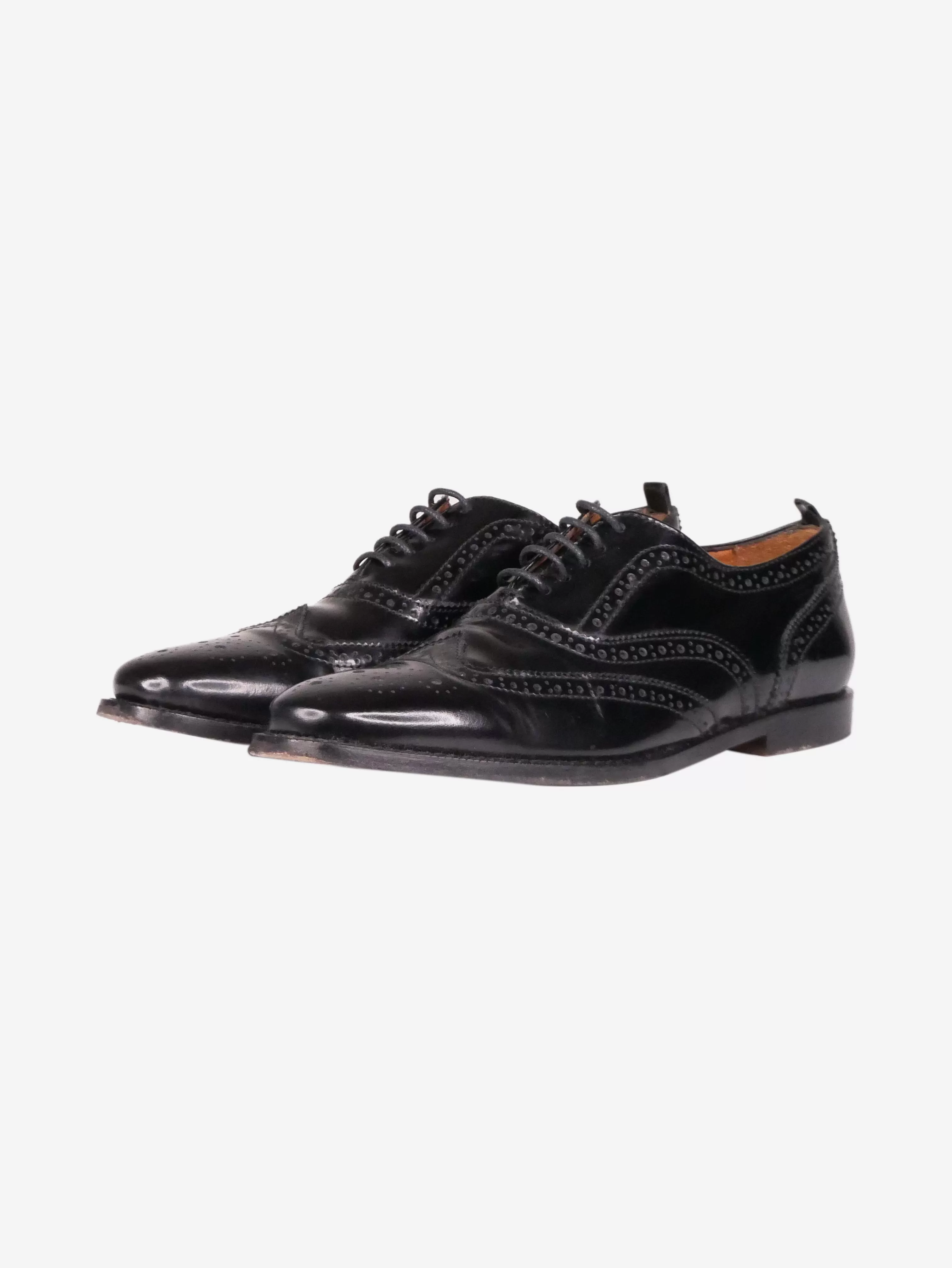 Black lace up brogues - size EU 35