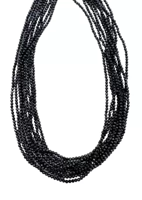 Black Spinel MICRO Faceted 2mm Round Beads, sold in 13 inch Strands (One Strand)