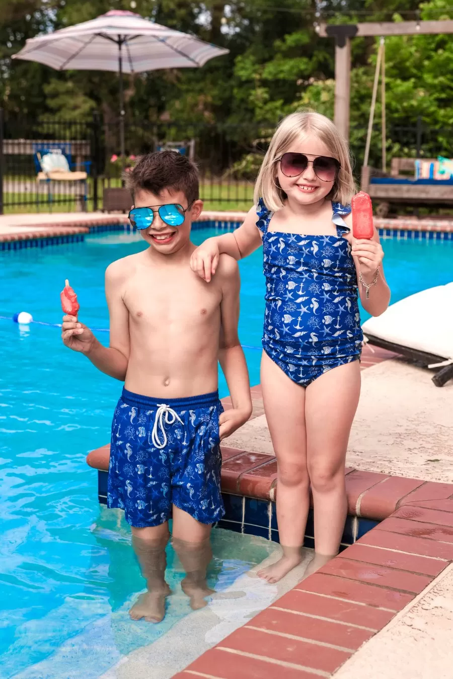 Boys Sailing Away Swim Trunks