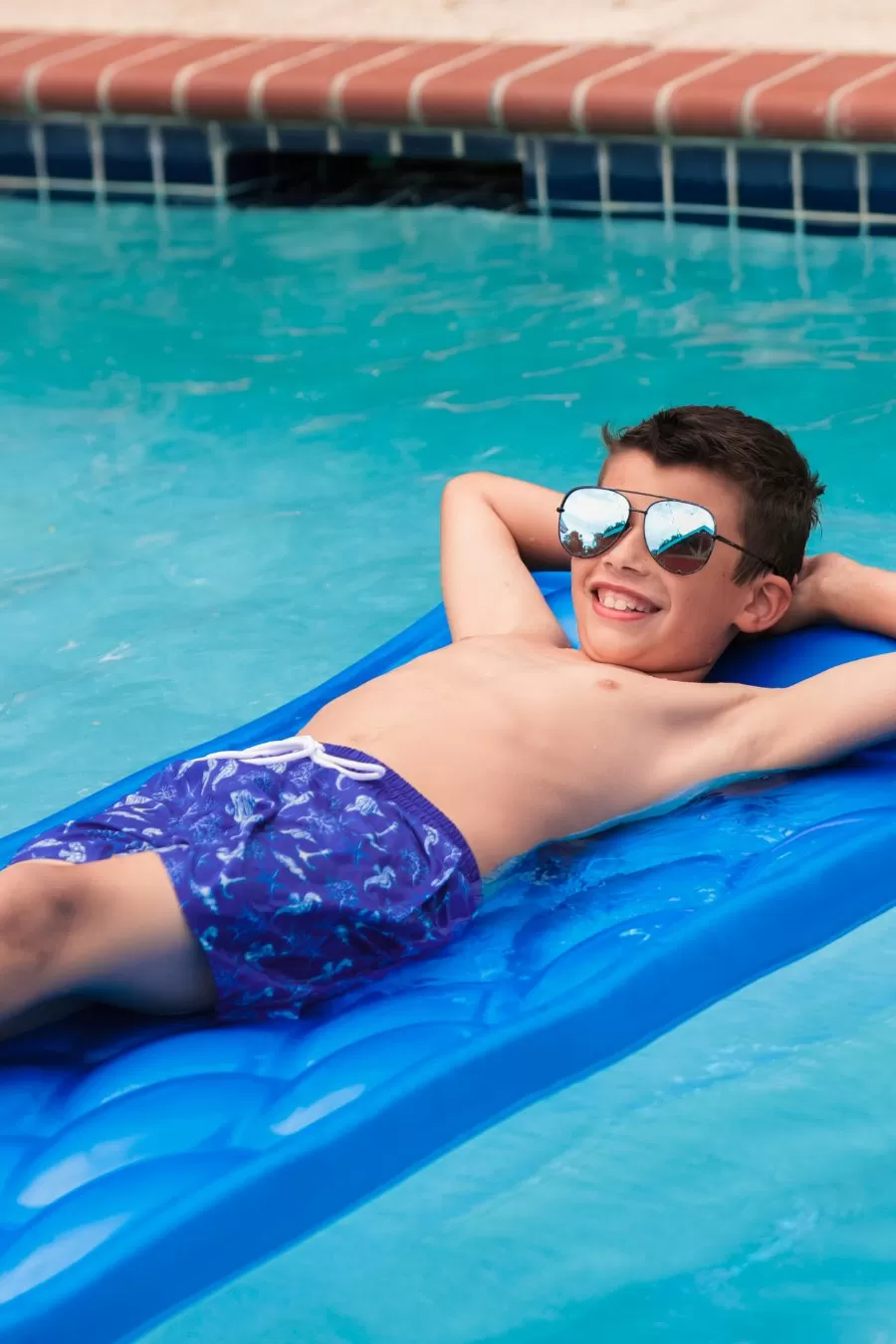 Boys Sailing Away Swim Trunks