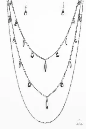 Bravo Bravado Gunmetal Black Necklace - Paparazzi Accessories