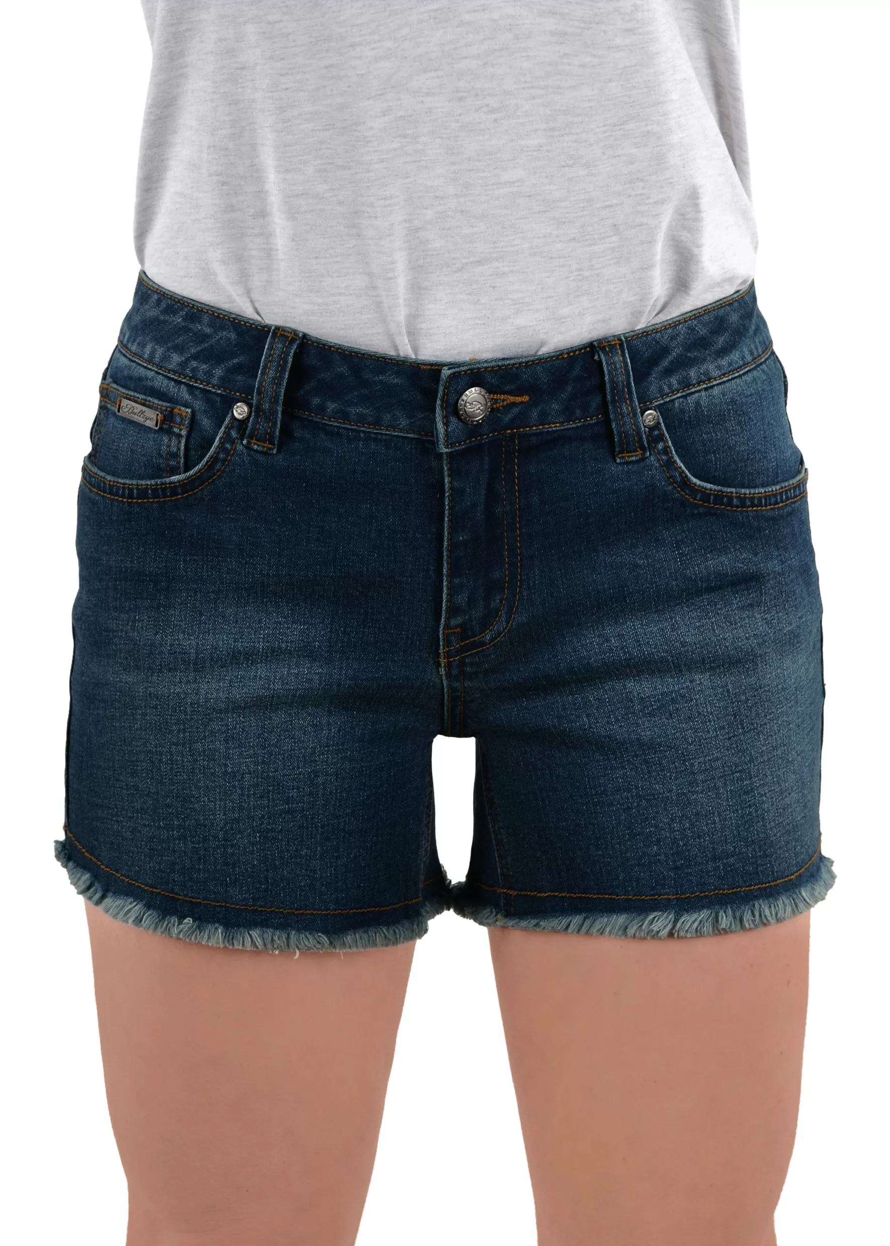 Bullzye Ladies Katrina Short - Dark Wash - B2S2302100