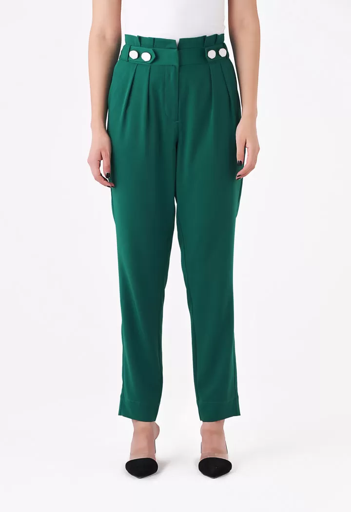 Button Tab Waist Trouser