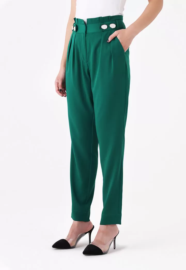 Button Tab Waist Trouser