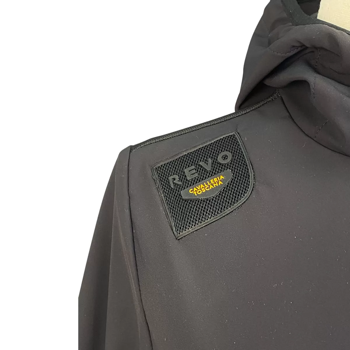 Cavalleria Toscana R-Evo Jersey & Tech Knit Hooded Softshell Jacket in Black - Women's Medium