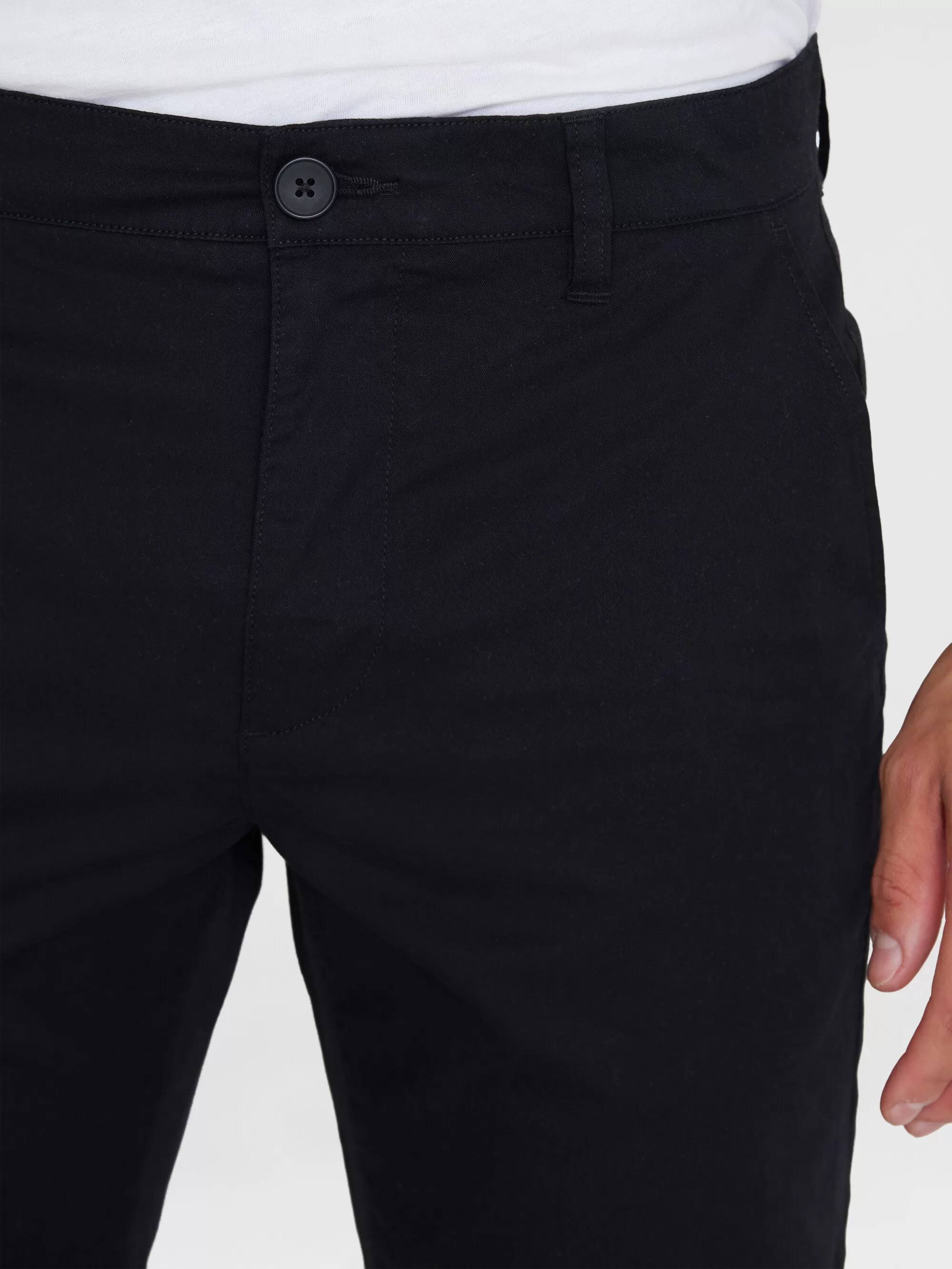 CHUCK regular chino poplin shorts - Black Jet