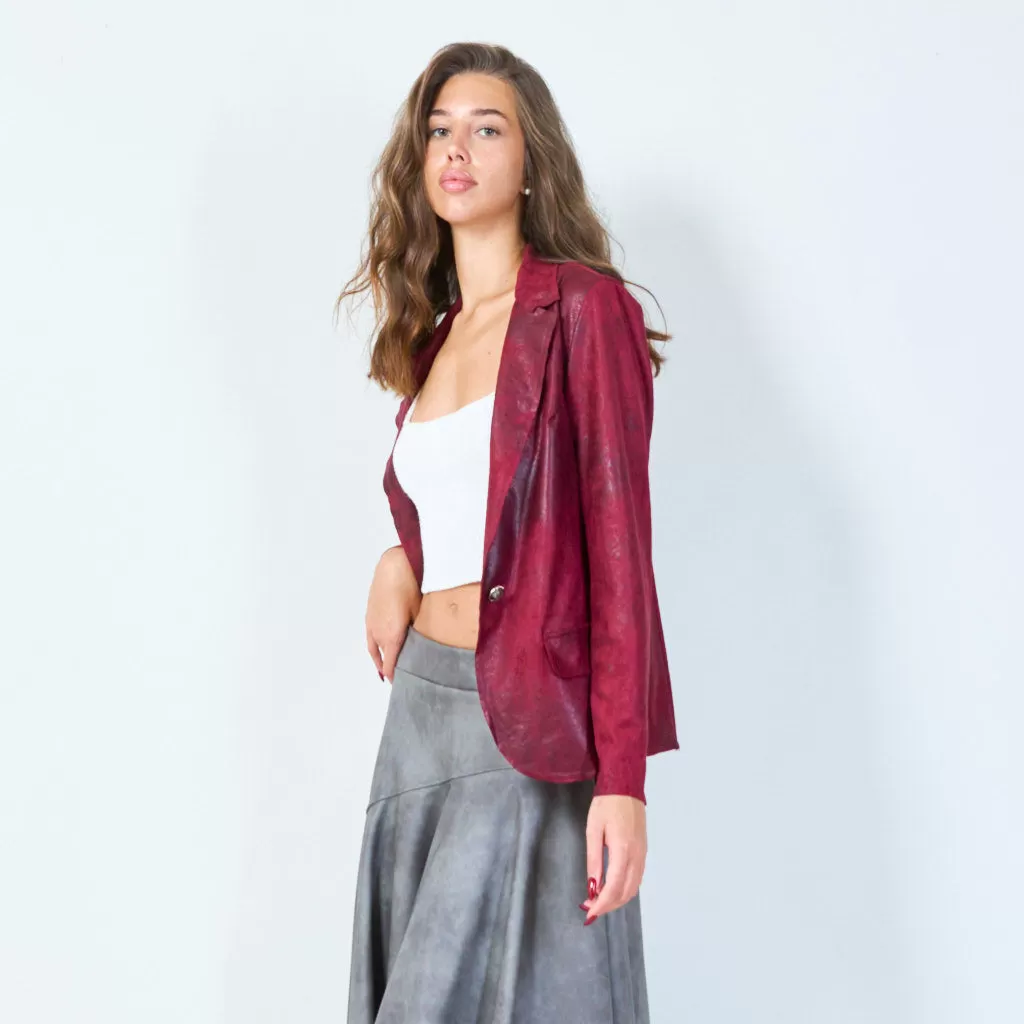 Classic suede blazer wholesale