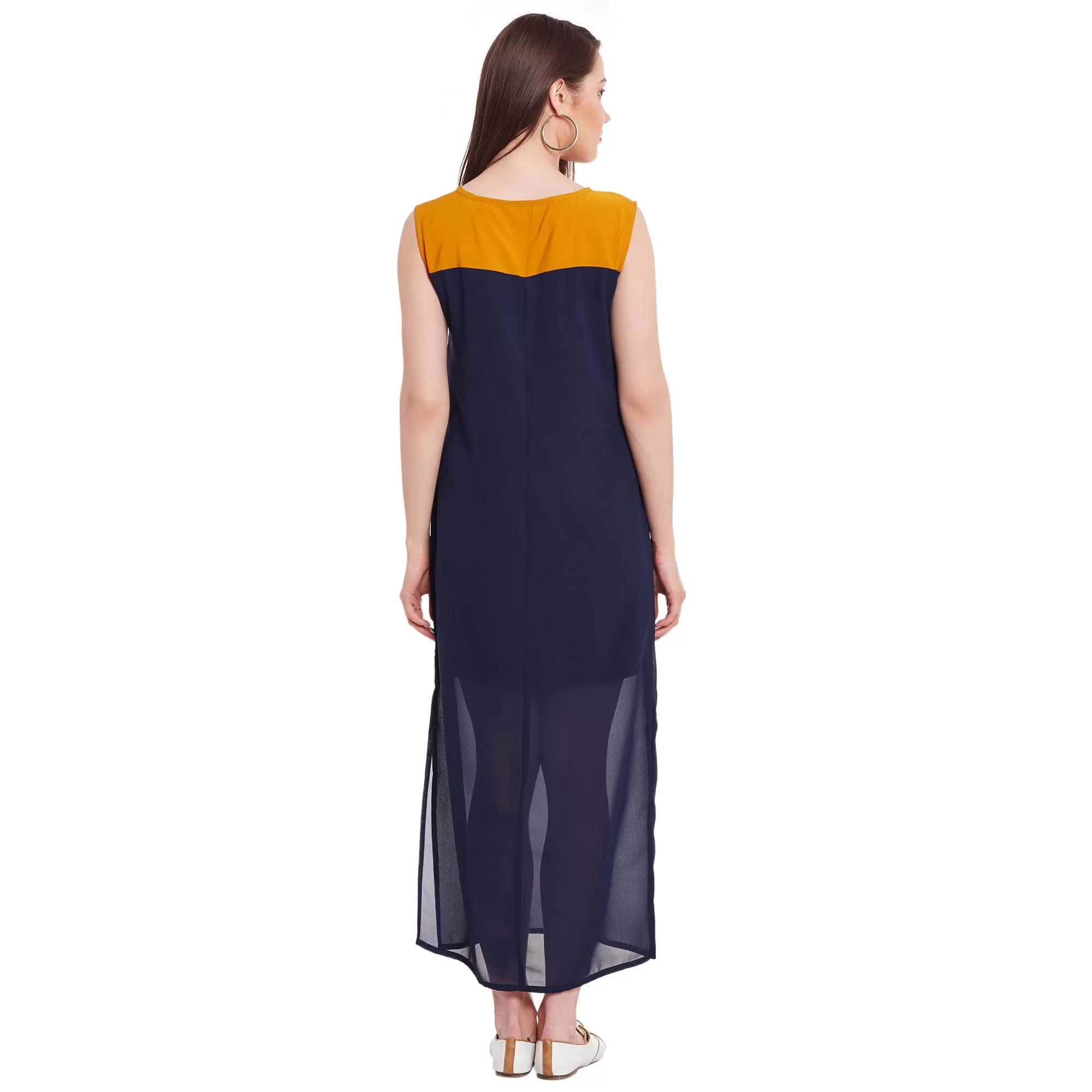 Color-Block Maxi Dress