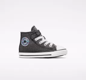 Converse Chuck Taylor All Star Easy-On Glitter 772877C black white girls' sneakers shoe