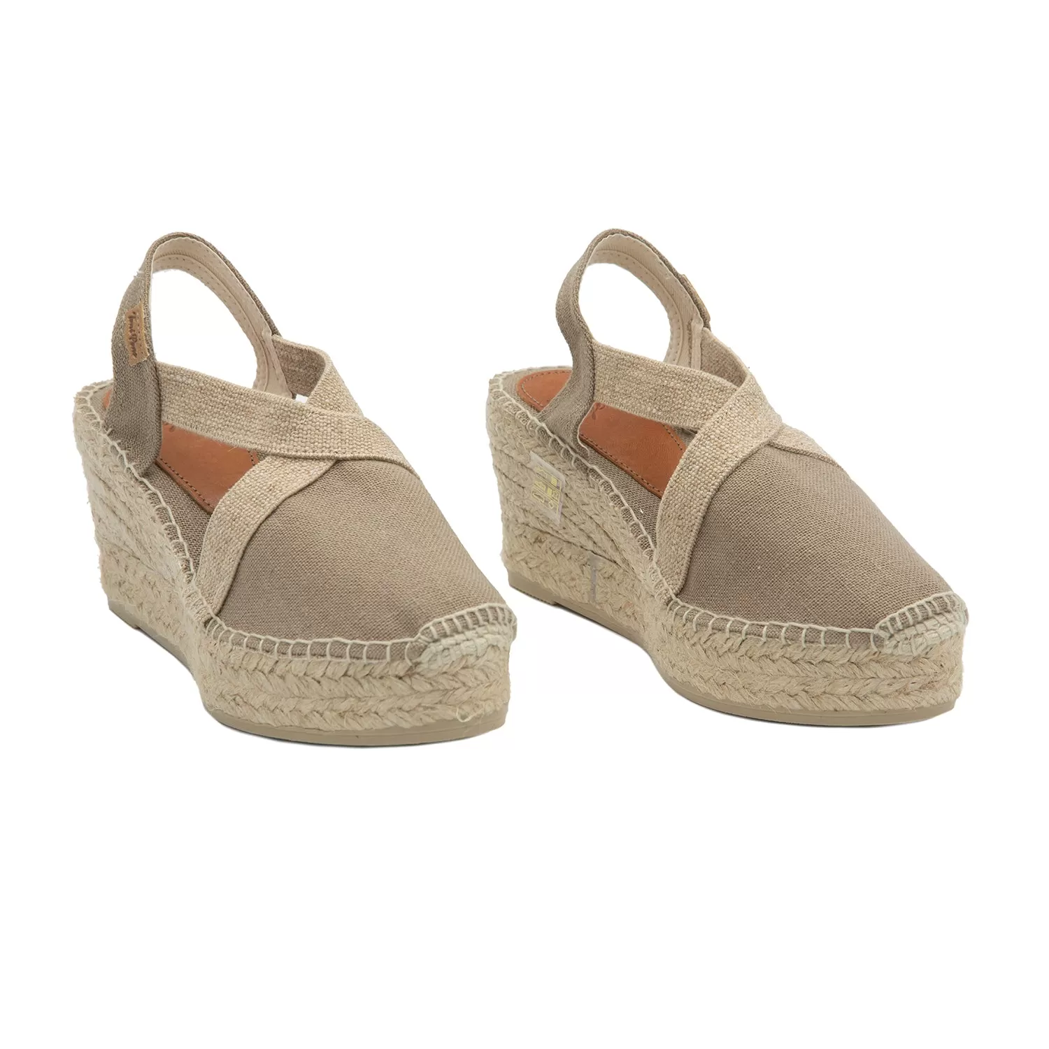 Cotton and Linen Wedge Espadrille for Women - Toda-NT