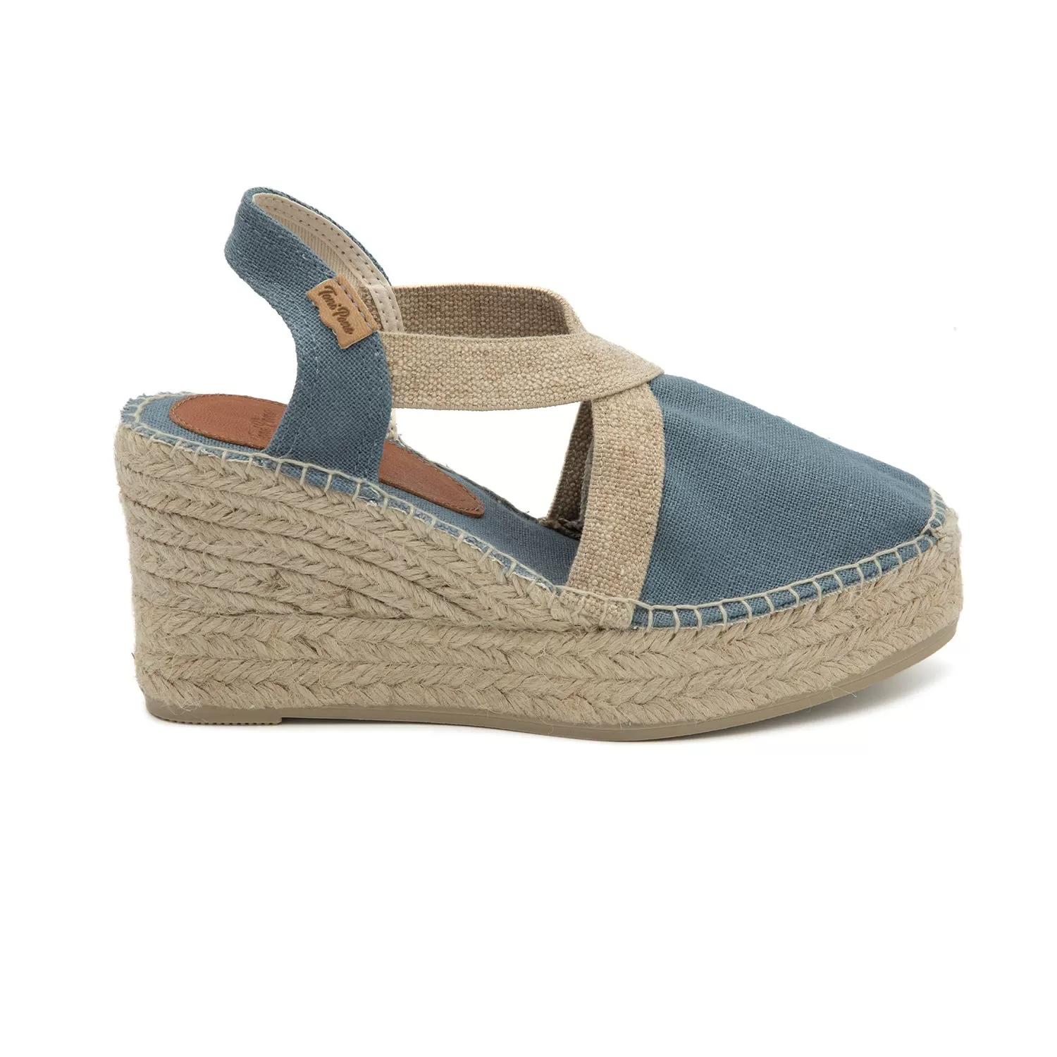 Cotton and Linen Wedge Espadrille for Women - Toda-NT