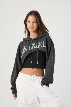 Cropped Los Angeles Graphic Hoodie