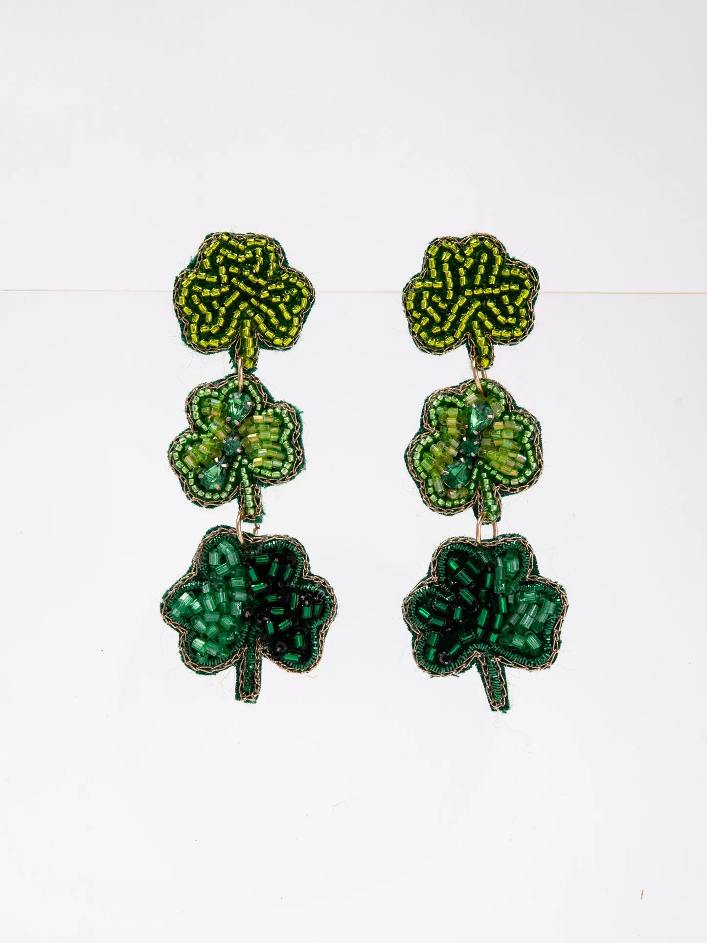 Declan 3-Tier Clover Drop Earrings