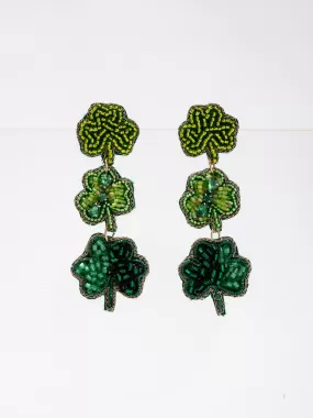 Declan 3-Tier Clover Drop Earrings