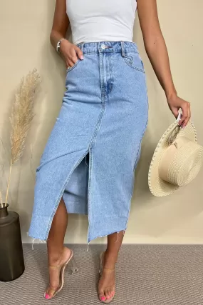 Denim Midi Skirt