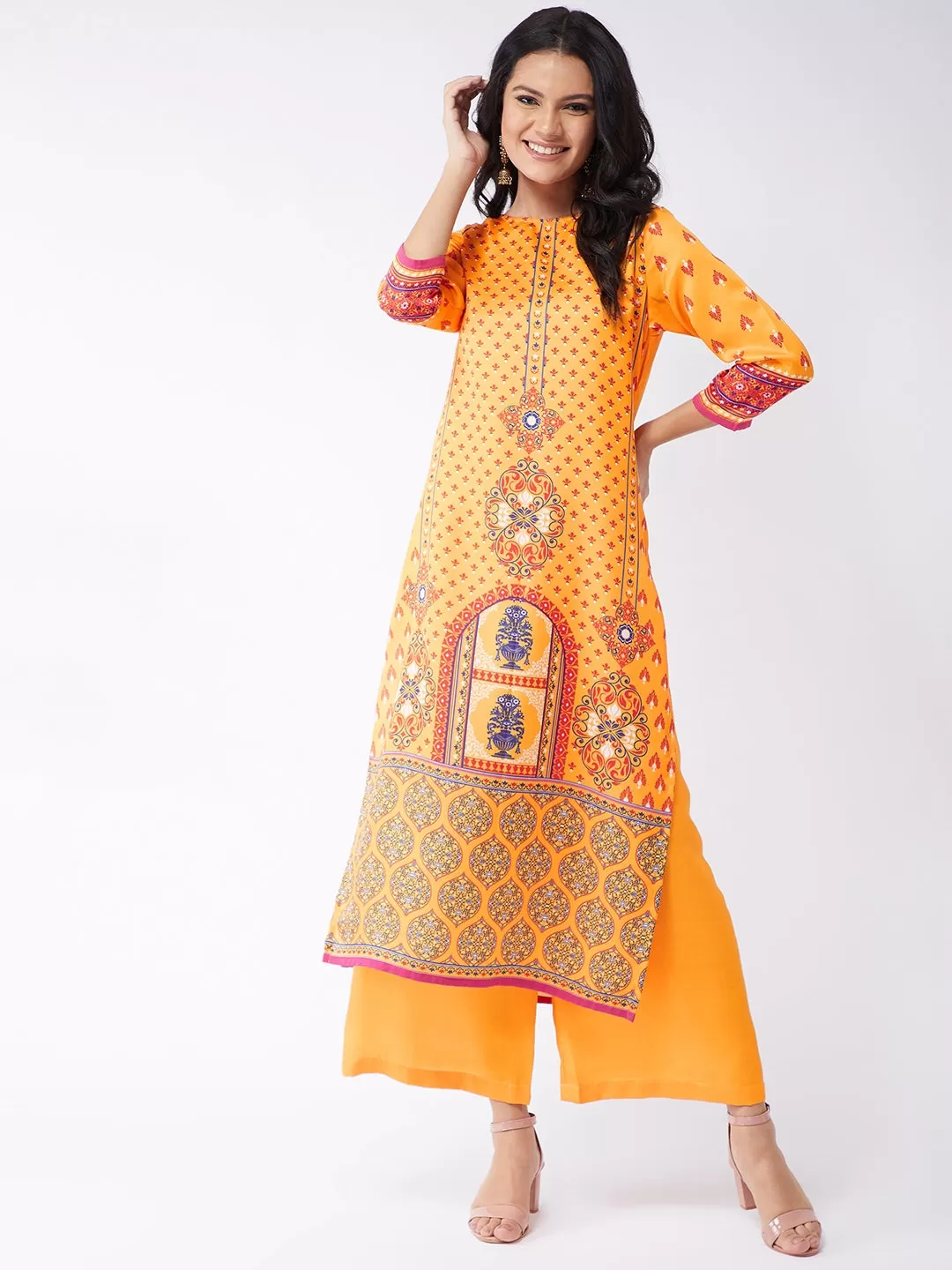 Digital Print Placement Kasturi Kurta