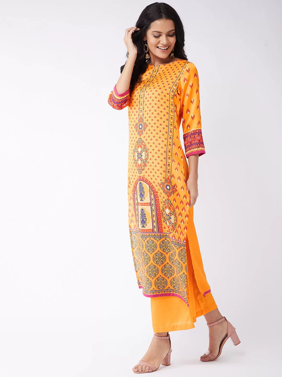 Digital Print Placement Kasturi Kurta