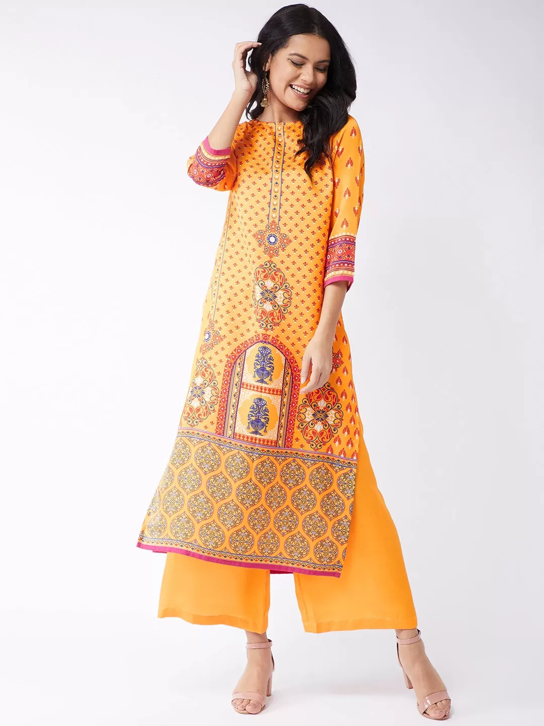 Digital Print Placement Kasturi Kurta