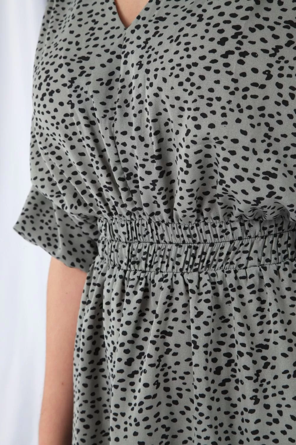 Double Second Animal Print Relaxed Shoulder Dress