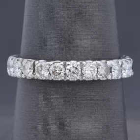 Estate 1.92 TCW Diamond Eternity Precious Metal Alloy Band Ring Size 8