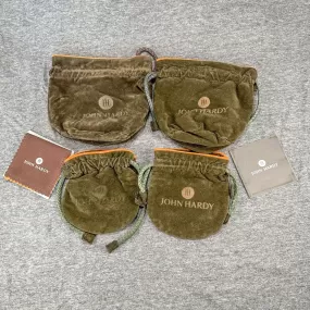 Estate John Hardy Set of 4 Pouches, Cleaning Cloth & Blank Certificate EMPTY