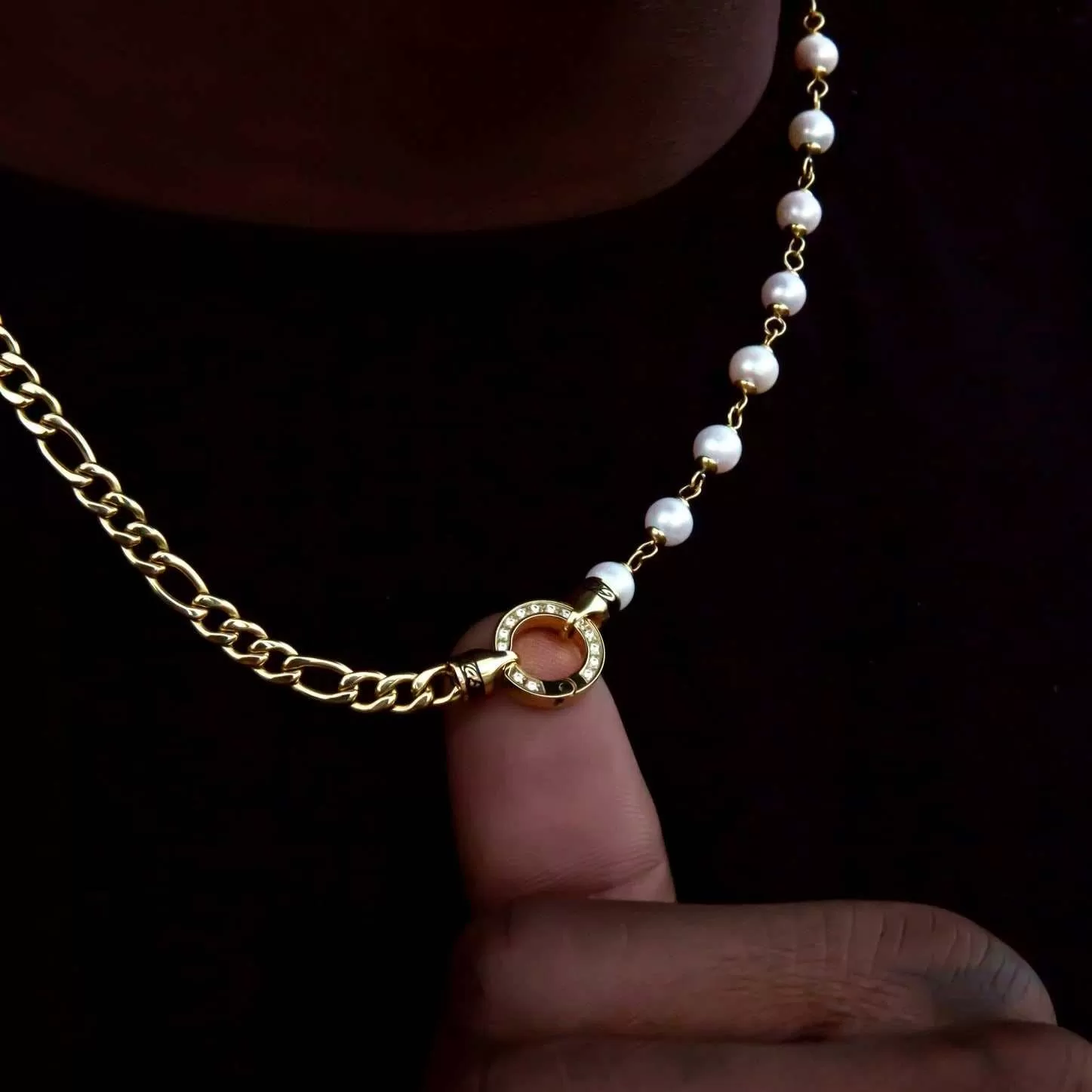 Figaro Link   Pearl Chain