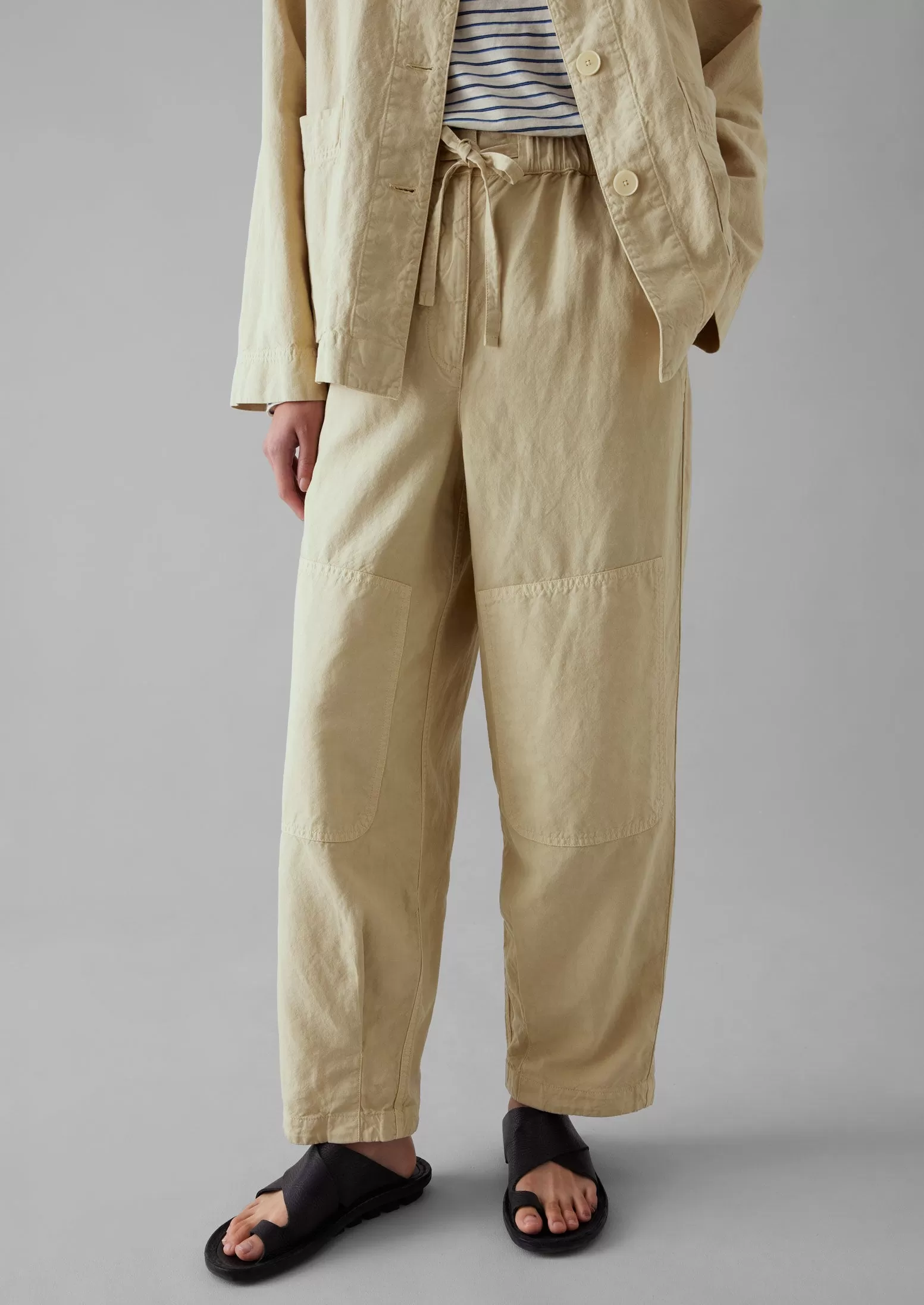 Garment Dyed Cotton Linen Canvas Pants | Fallow