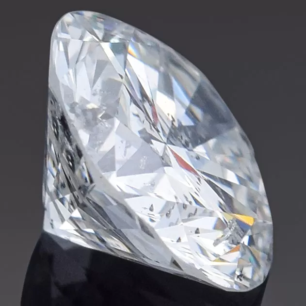 GIA Certified 1.59 Ct Round Brilliant H I2 Diamond 7.60 - 7.69 x 4.50 mm