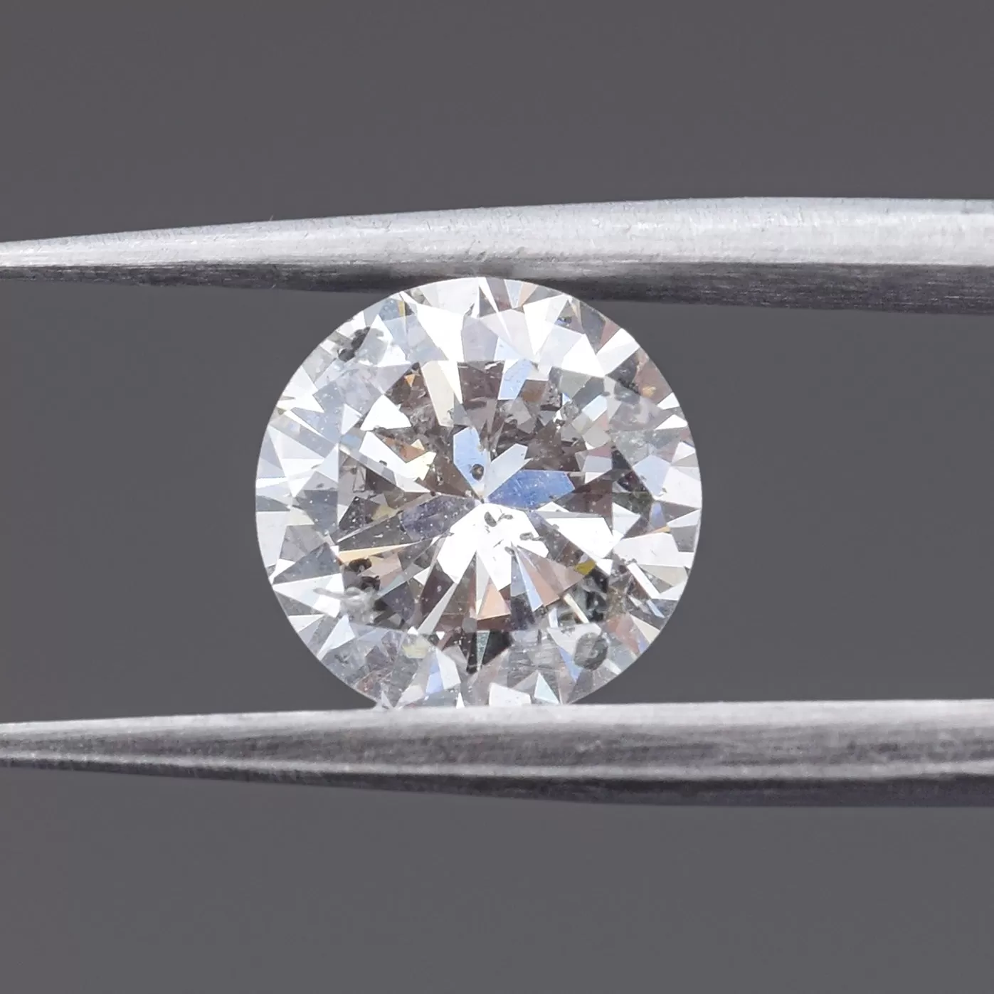 GIA Certified 1.59 Ct Round Brilliant H I2 Diamond 7.60 - 7.69 x 4.50 mm